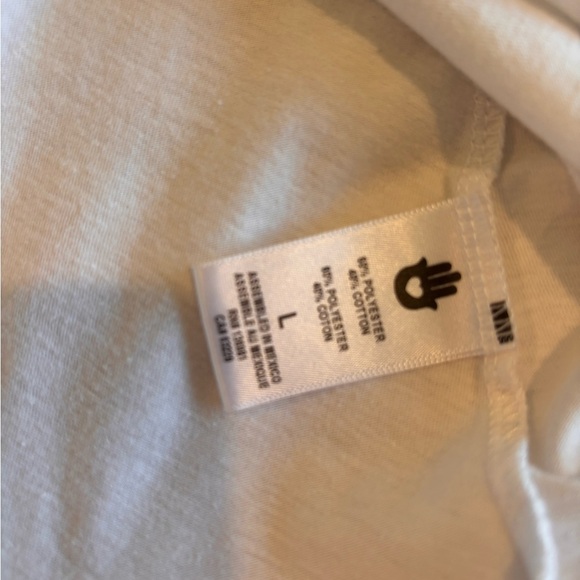 Spiritual Gangster Blue and White Sleeveless Crop Tee - Picture 4 of 6